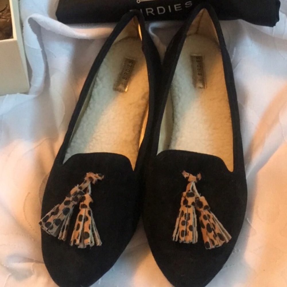 Birdies - Black Suede Loafers size 8.5